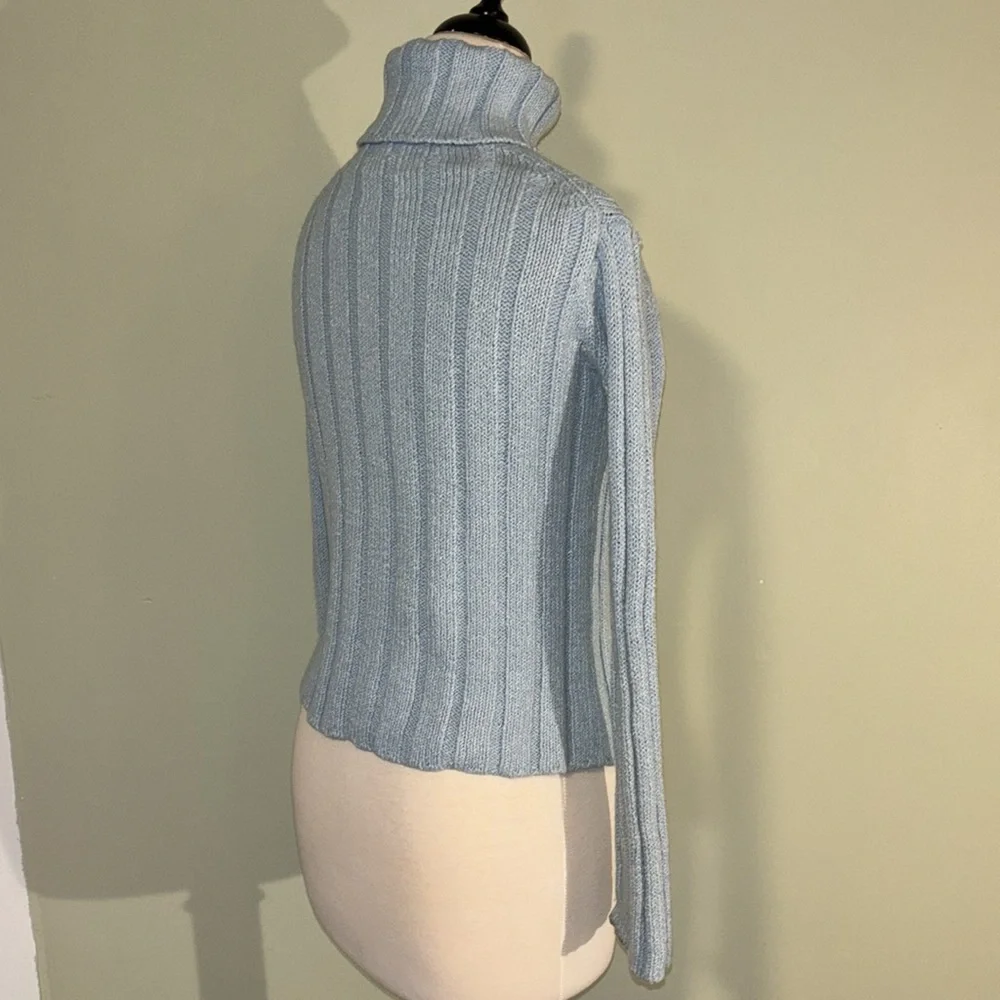 GAP XXL (14-16) girls. Light blue knitted turtleneck sweater - Picture 6 of 10
